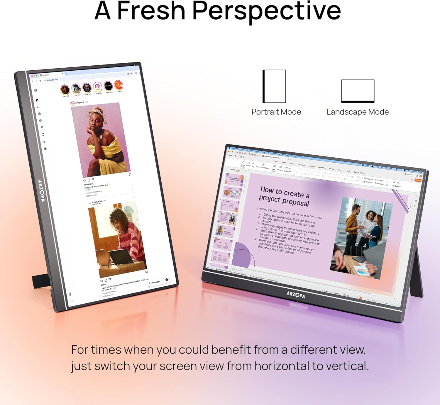 Arzopa Z1C | 16.1" FHD 100%sRGB Best Portable Display Screen