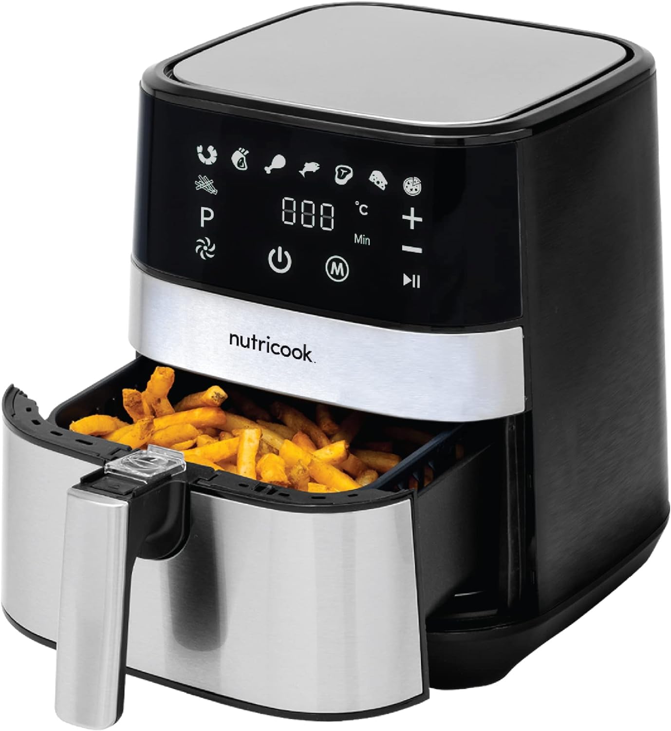 Nutricook Rapid Airfryer 2 / 5.5L / Digital Control Panel Display - Silver