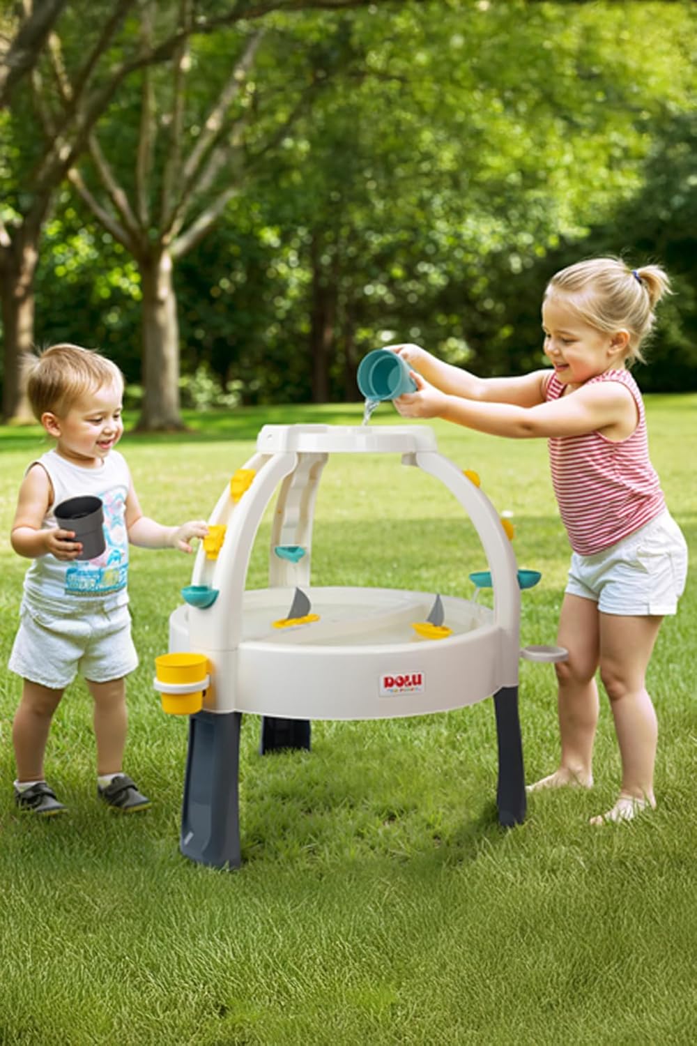 Dolu Fun Fountain Sand and Water Table - White
