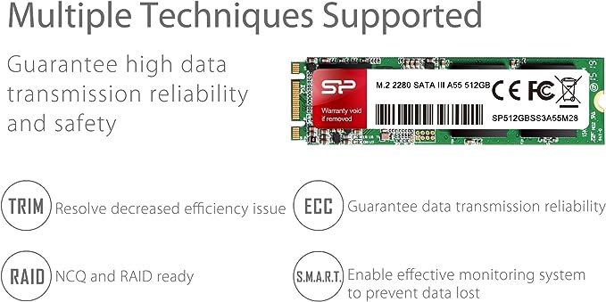 قرص صلب Silicon-Power M.2 سعة 512 جيجابايت A55