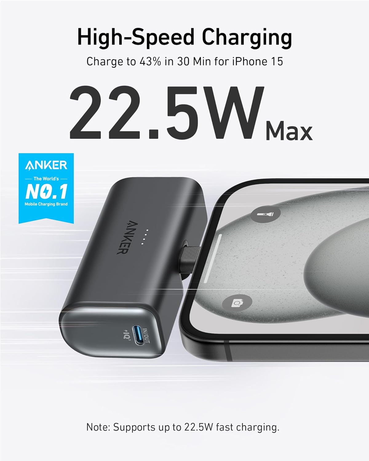 Anker Nano Power Bank 5,000mAh Compact and Fast USB C