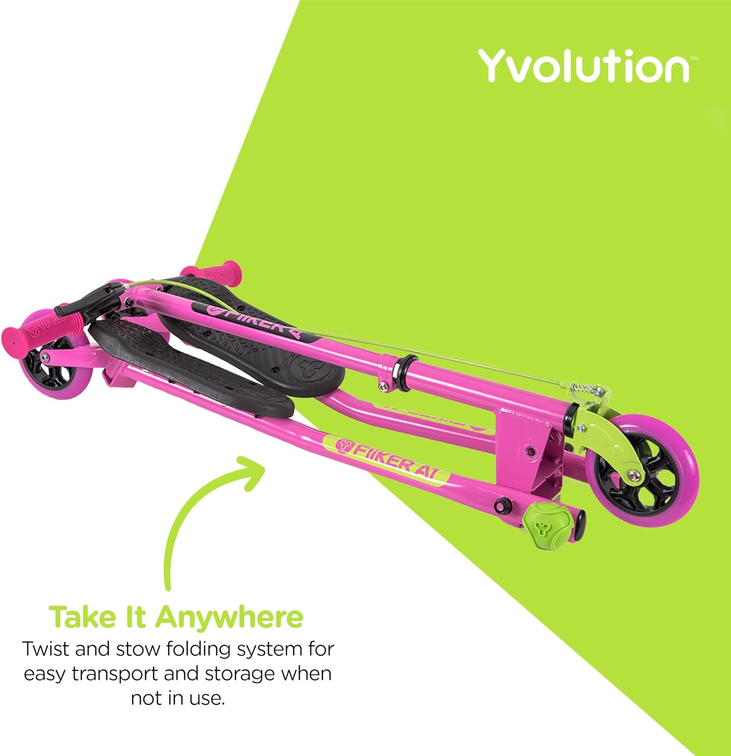 Yvolution Y Fliker Air A3 - 3-Wheel Foldable Scooter for Kids