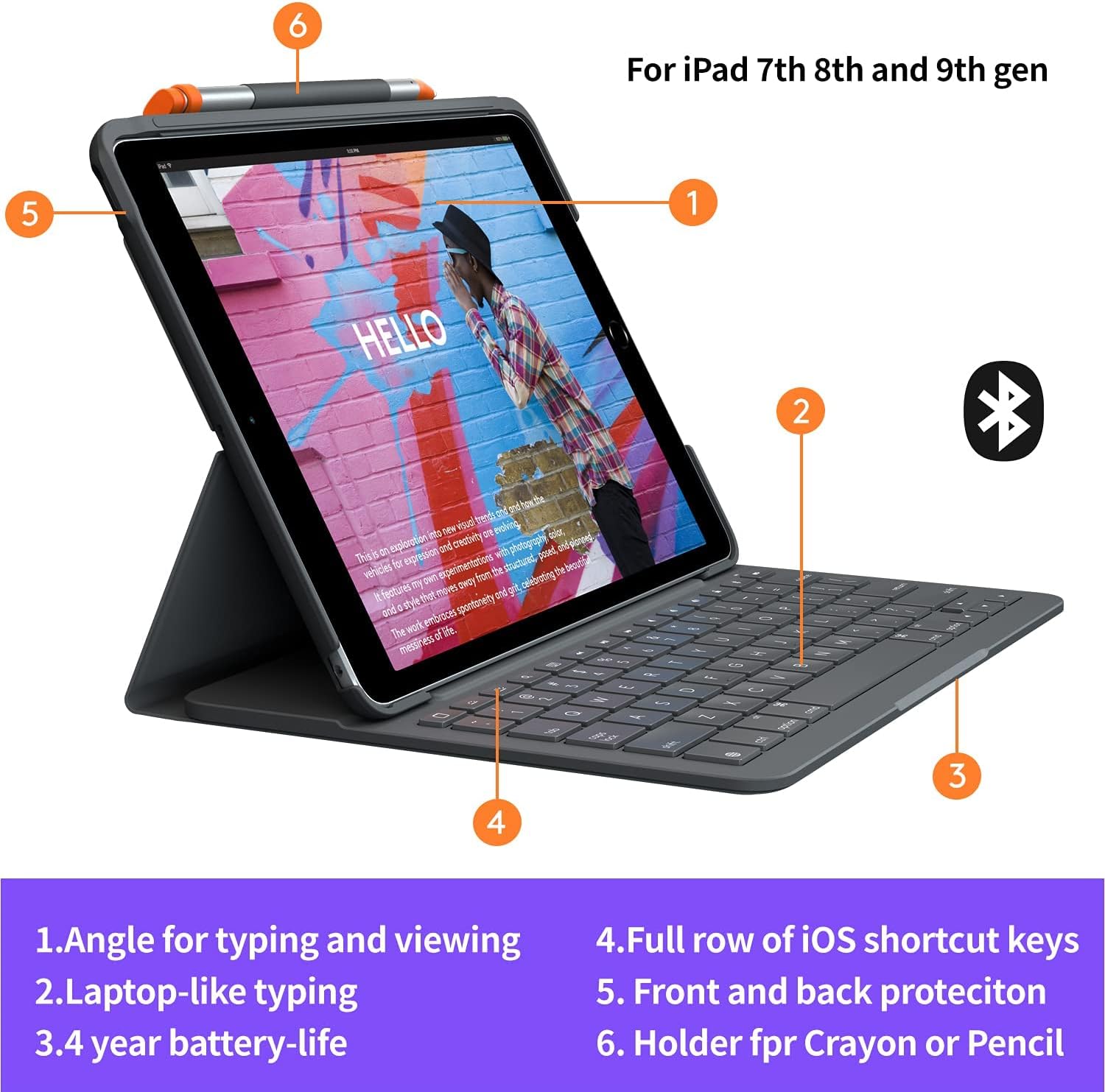 Logitech Slim Folio IPAD 10th Gen Arabic