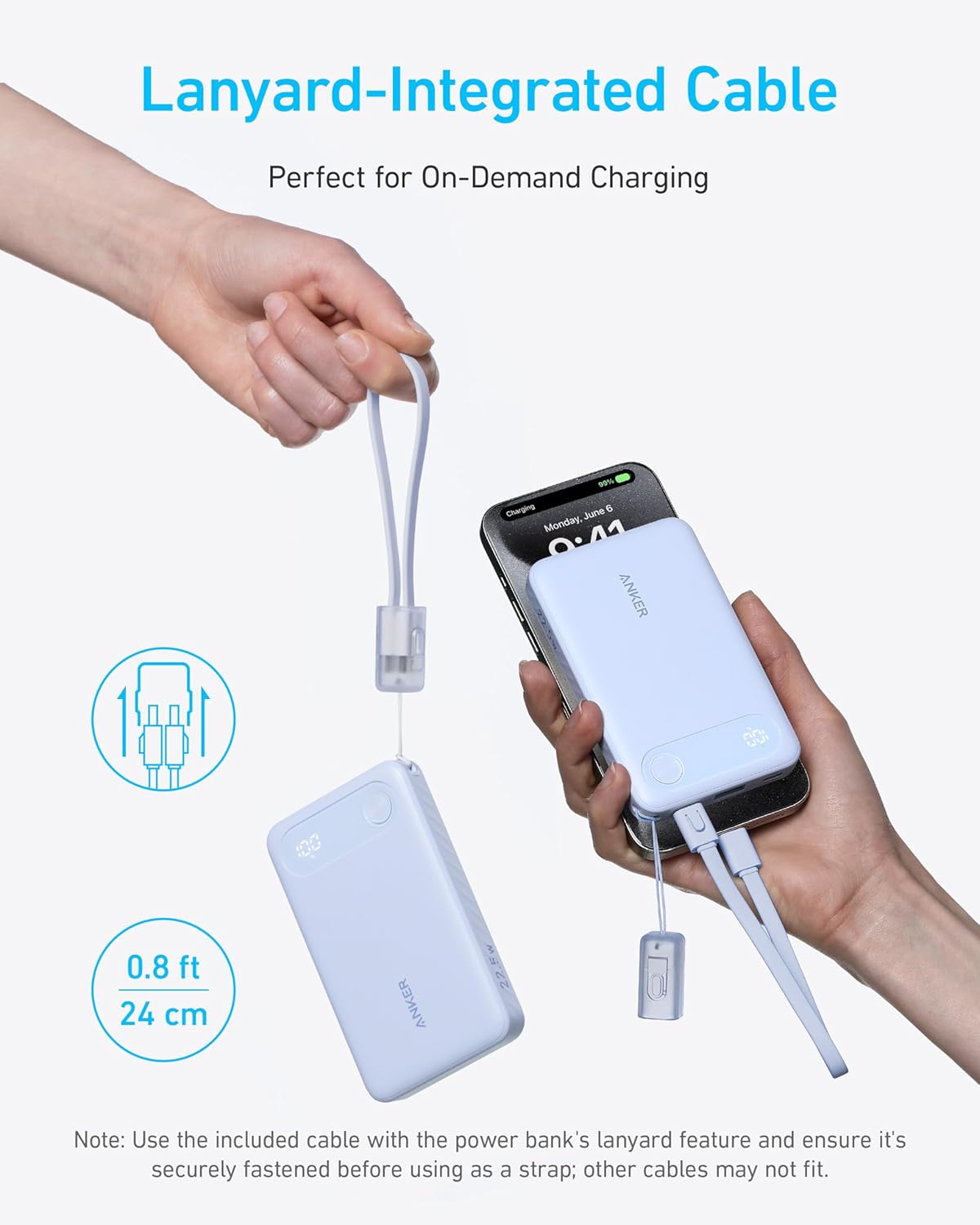 Anker 10000mAh Power Bank - Fast Charge, Built-in USB-C