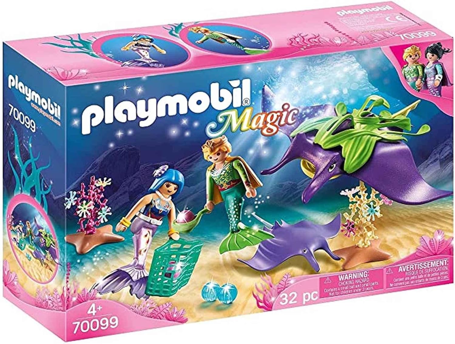 Playmobil Pearl Collector with Manta Ray - Magical Ocean Fun