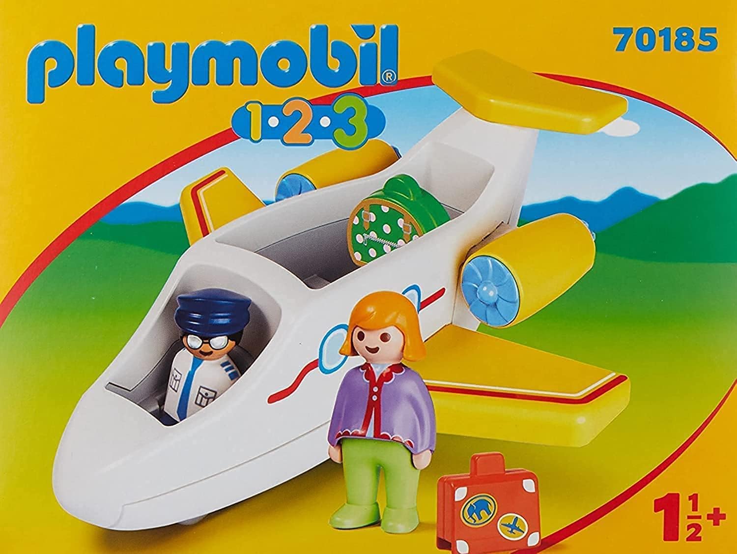 Playmobil 1.2.3 Airplane with Passenger