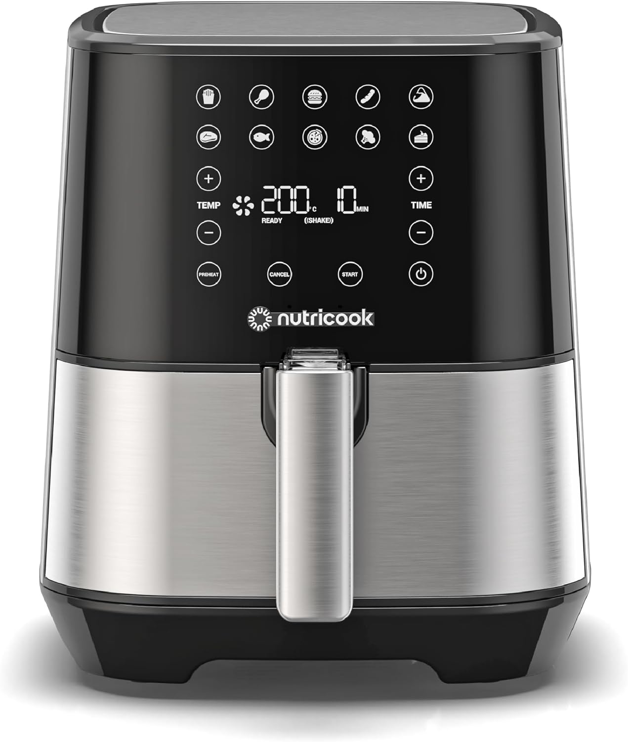 Nutricook Rapid Airfryer 2, 3.6L / Digital Control Panel Display - Black