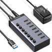 UGREEN USB-C to 7-Port USB-A 3.0 Hub DC 12V