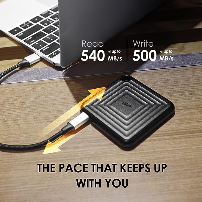 قرص صلب خارجي SSD من SILICON-POWER PC60 بسعة 480 جيجابايت