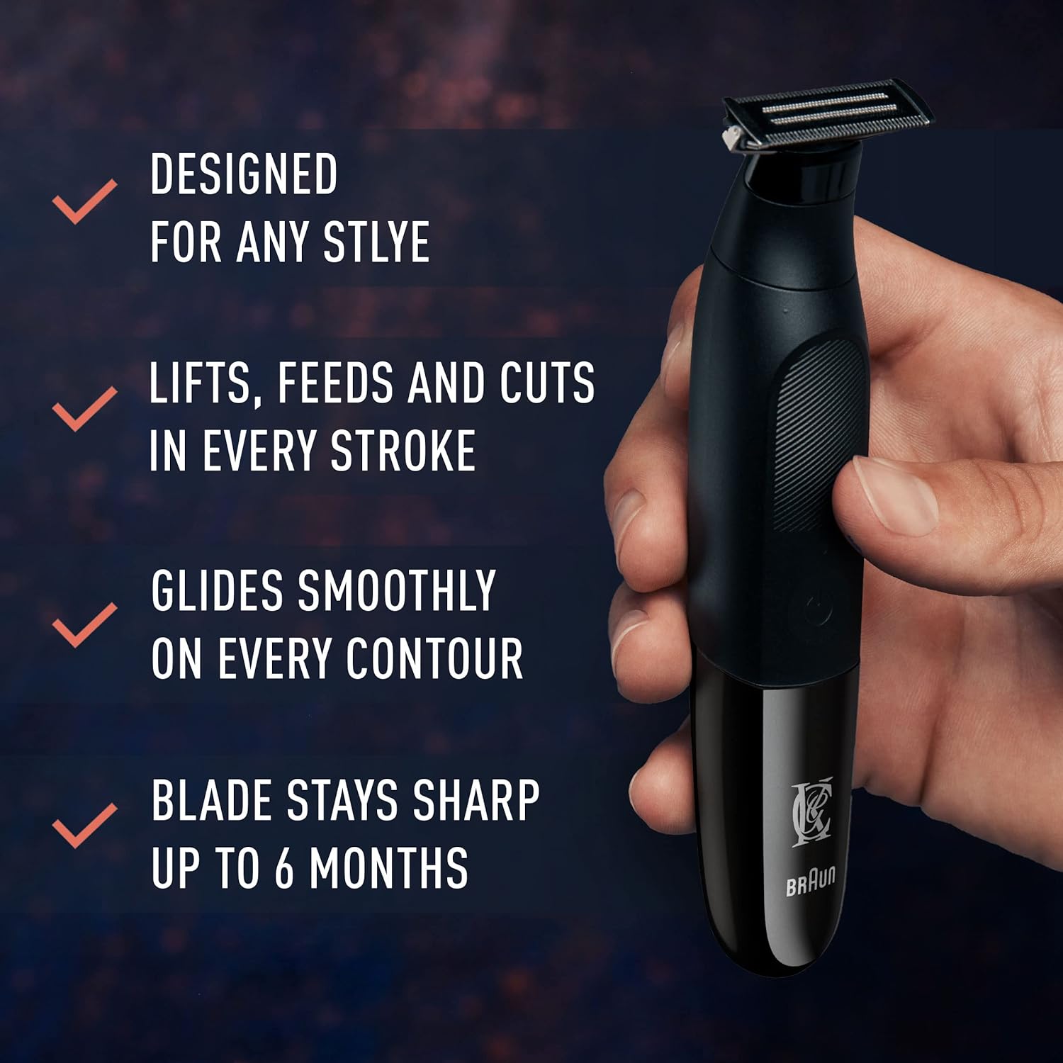 King C. Gillette All-in-One Stubble Trimmer: Cordless, Waterproof, 4D Blade  - BLACK