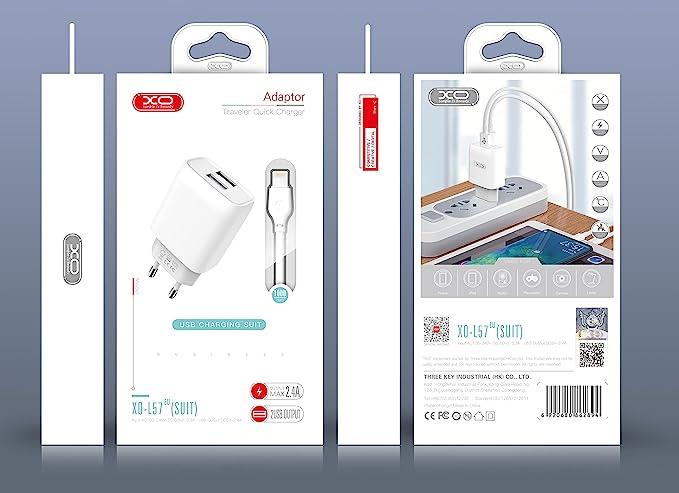 XO L57 EU dual-port charger 2.4A - Micro