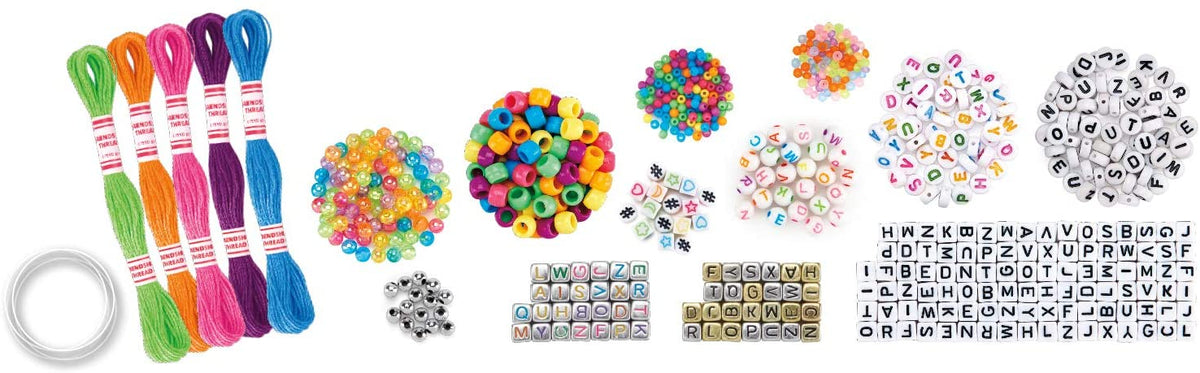 Cra-Z-Art – Shimmer n Sparkle مجموعة أساور خرز الأبجدية 800+