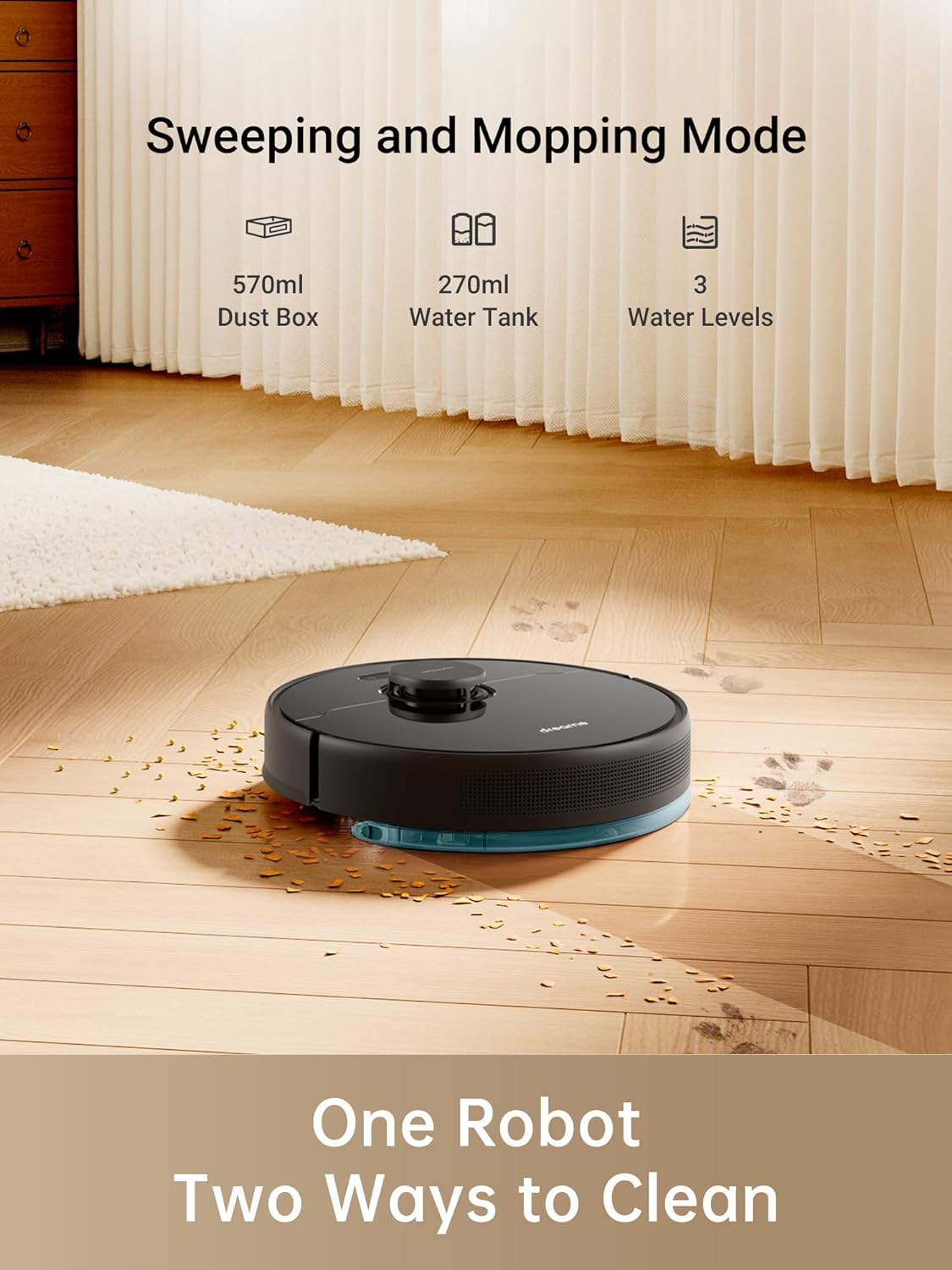 Dreame D9 Max Robot Vacuum & Mop Combo - Black