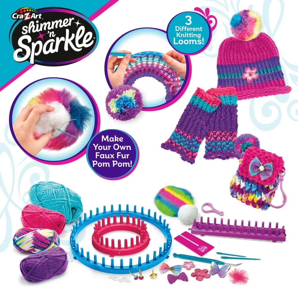 Cra-Z-Art Shimmer 'N Sparkle 3-in-1 Knitting Station