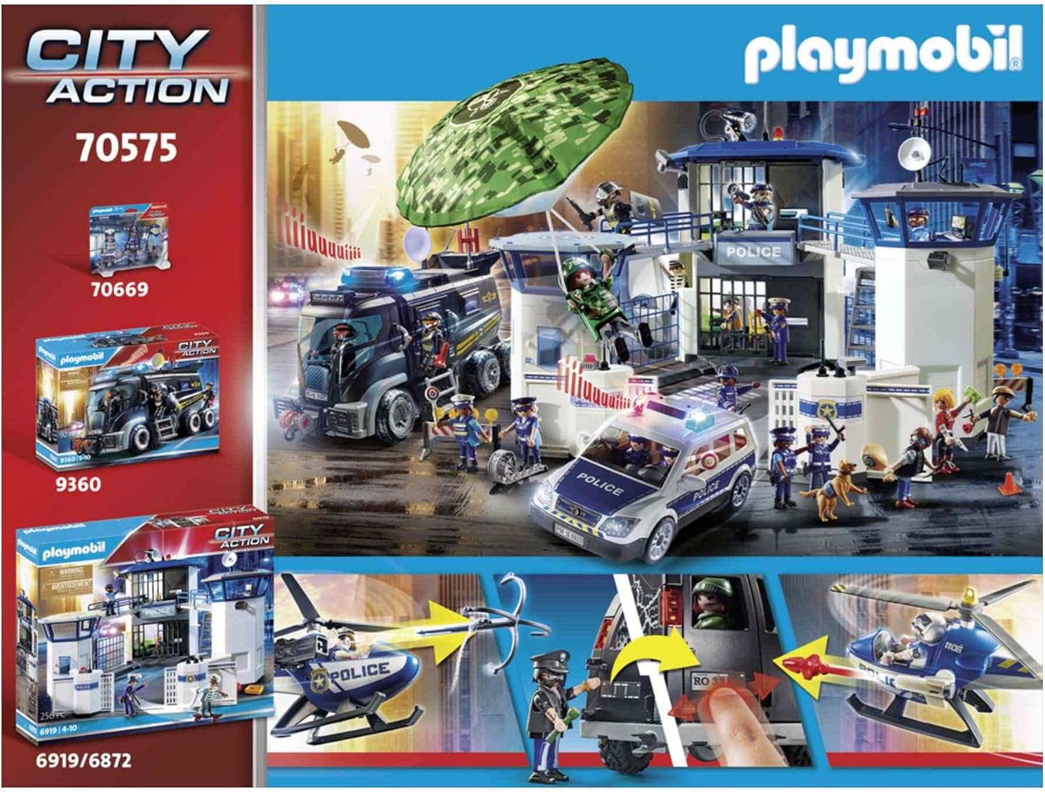 Playmobil Helicopter Chase with Runaway Van - Toy Adventure