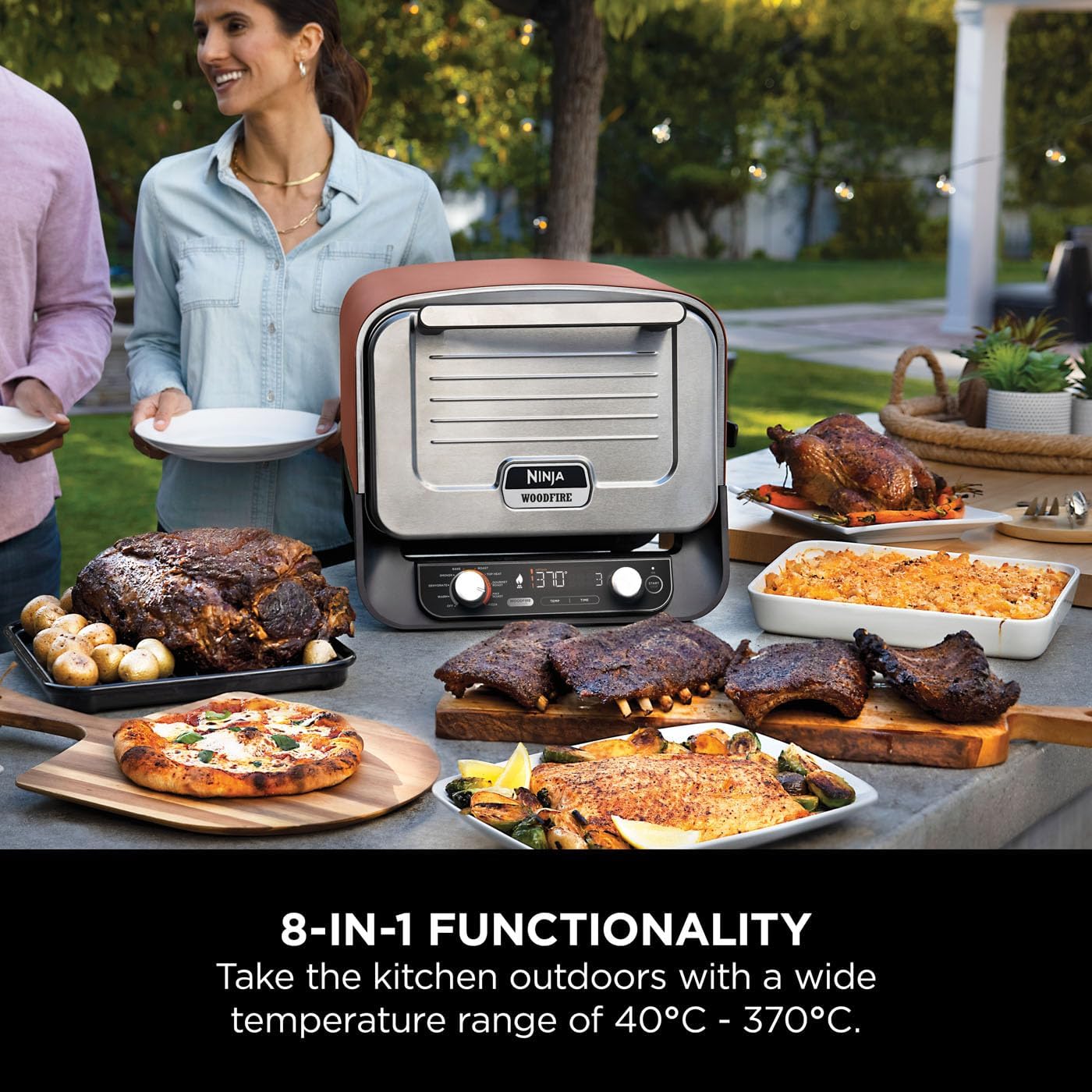 Ninja Woodfire OO101UK Outdoor Pizza Oven & BBQ Smoker