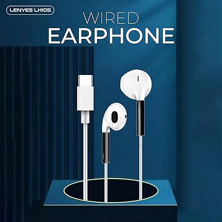 سماعة Lenyes LF105 تايب-C بيضاء – صوت Hi-Fi وراحة تامة
