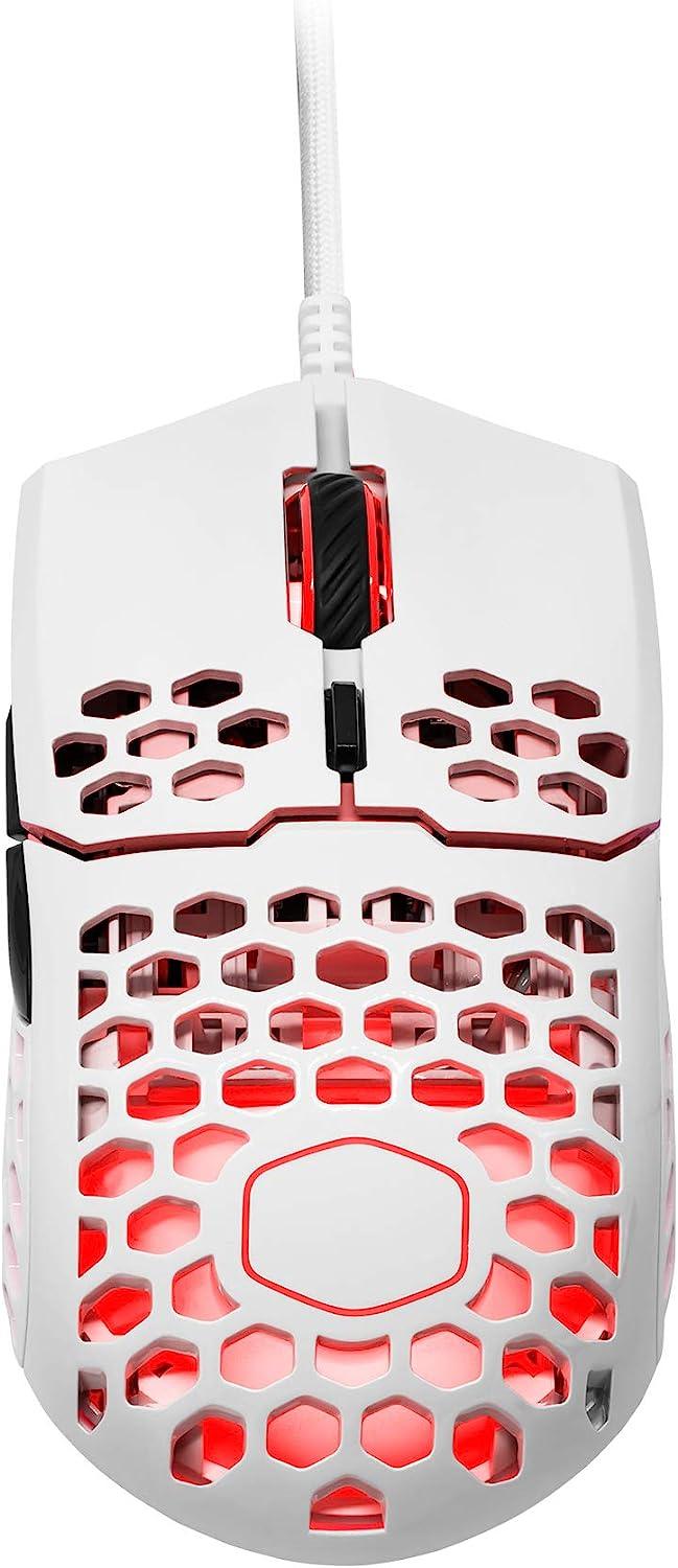 Cooler Master MM711 Matte White RGB 60G with Lightweight 16,000 DPI Gaming Mouse