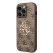 GUESS MagSafe 4G PU Leather Case for iPhone 16 Pro Max - Brown