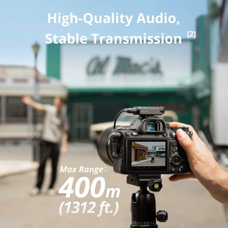 ميكروفون DJI Mic Mini (1 TX + 1 RX)، صوت غني بالتفاصيل، إلغاء الضوضاء

