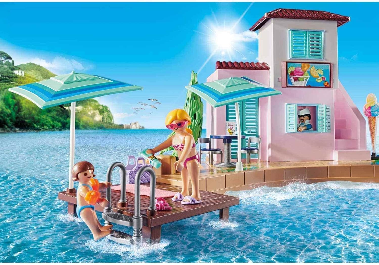 Playmobil Waterfront Ice Cream Shop – Fun for Kids Ages 4+