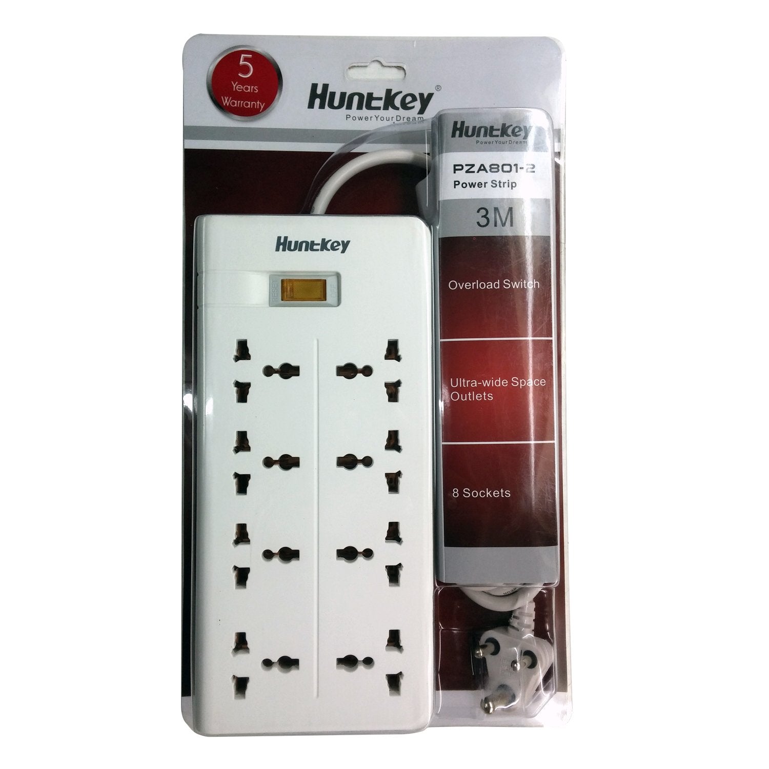 Huntkey Power Strip with 8 Outlets Reliable and Safe