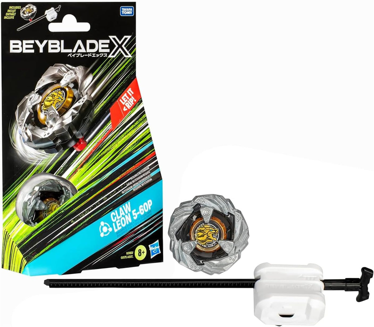 مجموعة Beyblade X – Claw Leon 5-60P مع سبينر ومطلق