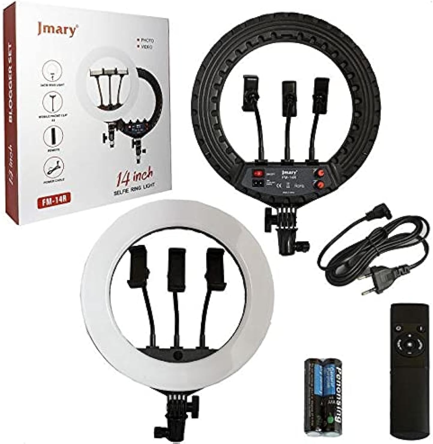 Jmary 14 Inch Selfie Ring Light - Black