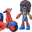 Hasbro Spidey Amazing Friends, Vehicle and Figure Ms. Marvel Embiggen Bike