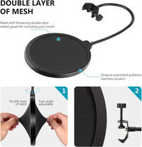 Neewer Professional Microphone Pop Filter Shield Compatible with All Microphones