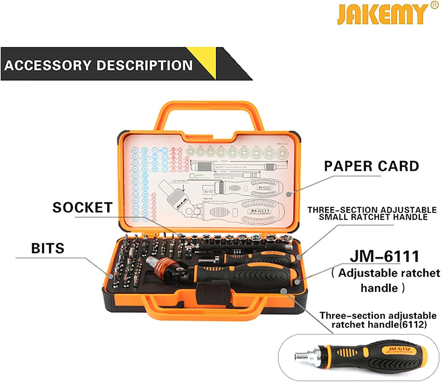 JAKEMY 69 in 1 Household Screwdriver Home Repair Tool Kit