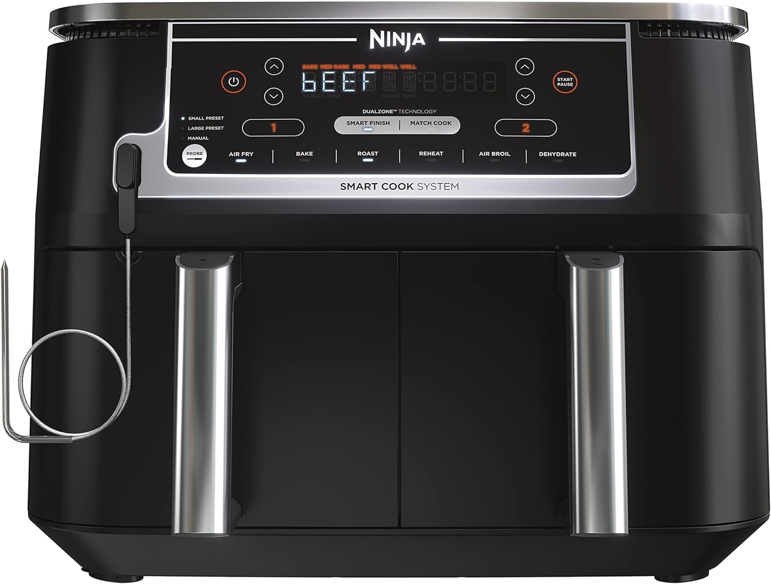 Ninja Foodi Dual Zone Air Fryer 7.6L / Smart Cooking - Black