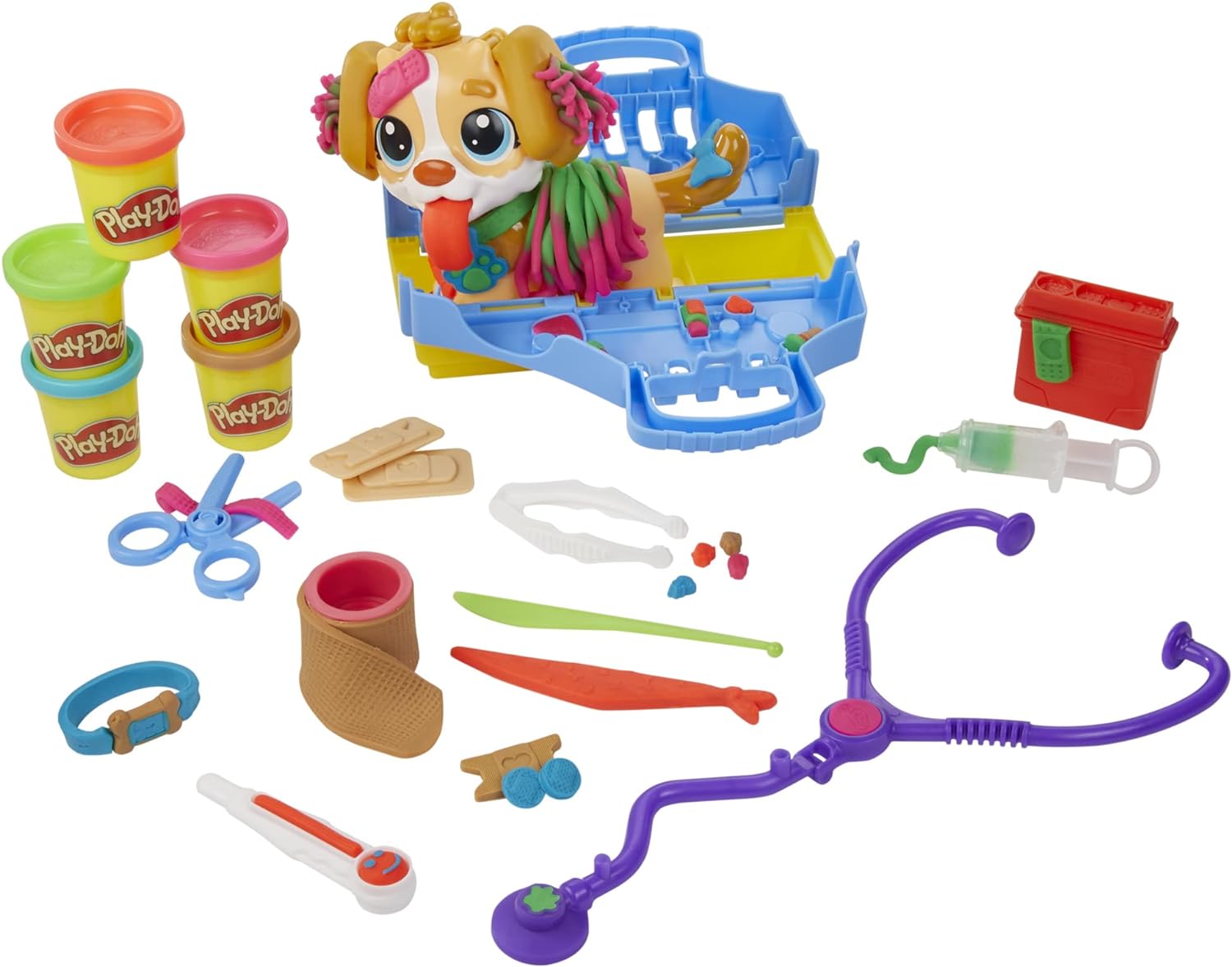 Hasbro Play-Doh Care 'n Carry Vet Set - Fun Pet Play for Kids