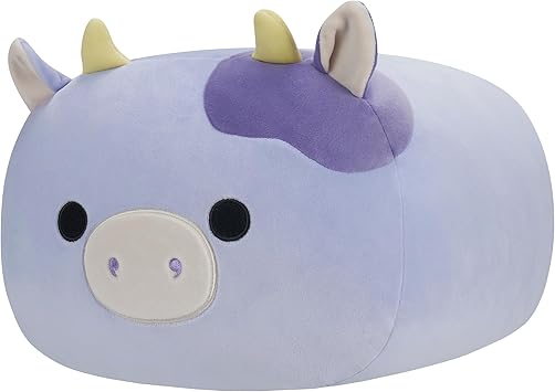 SQUISHMALLOWS MEDIUM PLUSH 12 INCH STACKABLE BUBBA COW - Purple