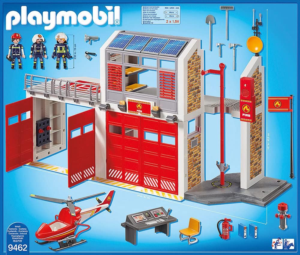 Playmobil Fire Station - Firefighting Playset for Kids