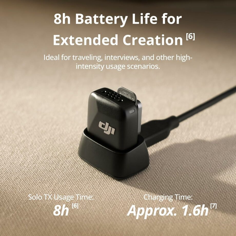 ميكروفون DJI Mic Mini اللاسلكي مع خاصية إلغاء الضوضاء – إنفينيتي بلاك