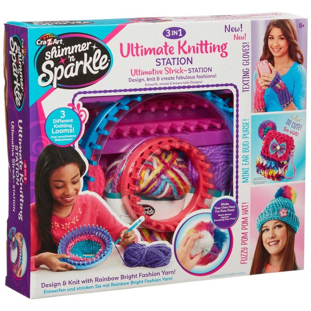 Cra-Z-Art Shimmer 'N Sparkle 3-in-1 Knitting Station