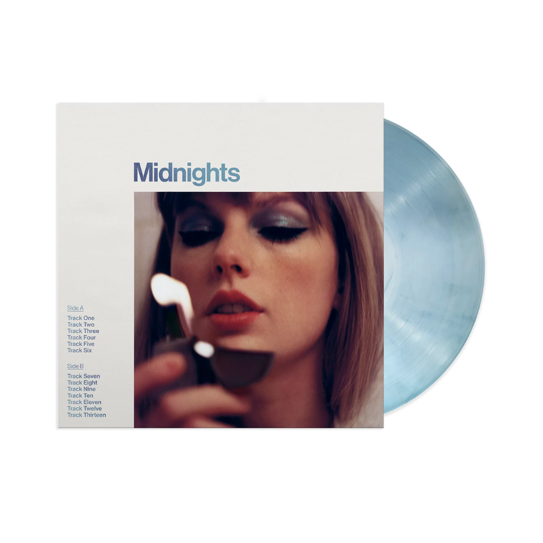 Taylor Swift Midnights Moonstone Blue Edition vinyl record cover