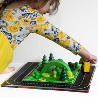 TileTek Magnetic Tile Toppers Road Pack, 40 Wooden Pieces, Ages 3+