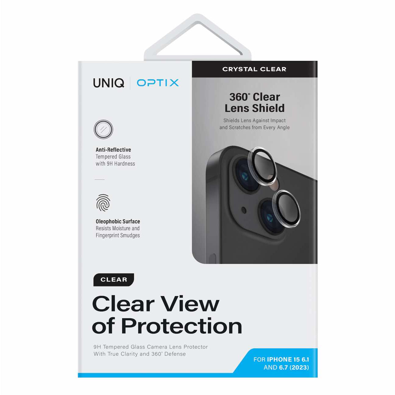 Uniq Optix iPhone (2023) 6.1 / 6.7 Camera Lens Protector - Crystal Clear