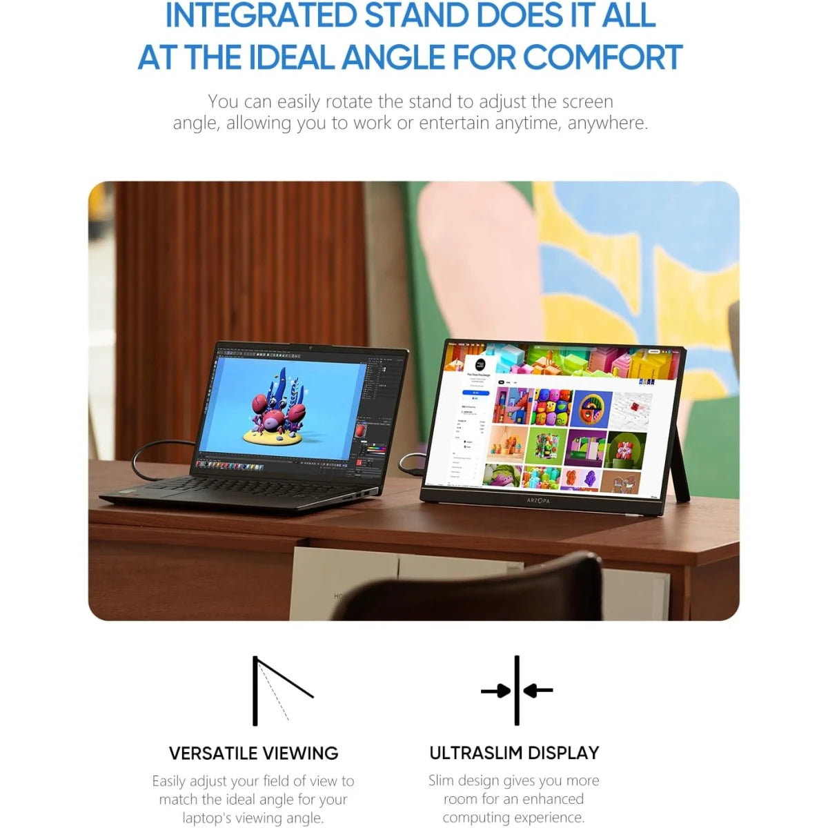 Arzopa A1T Portable Touch Monitor – Power Your Productivity Anywhere!