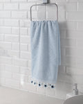 Madame Coco Violet Face Towel | 100% Cotton Plush Soft Bathroom Towel – Blue
