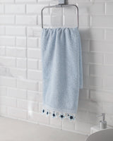 Madame Coco Violet Face Towel | 100% Cotton Plush Soft Bathroom Towel – Blue