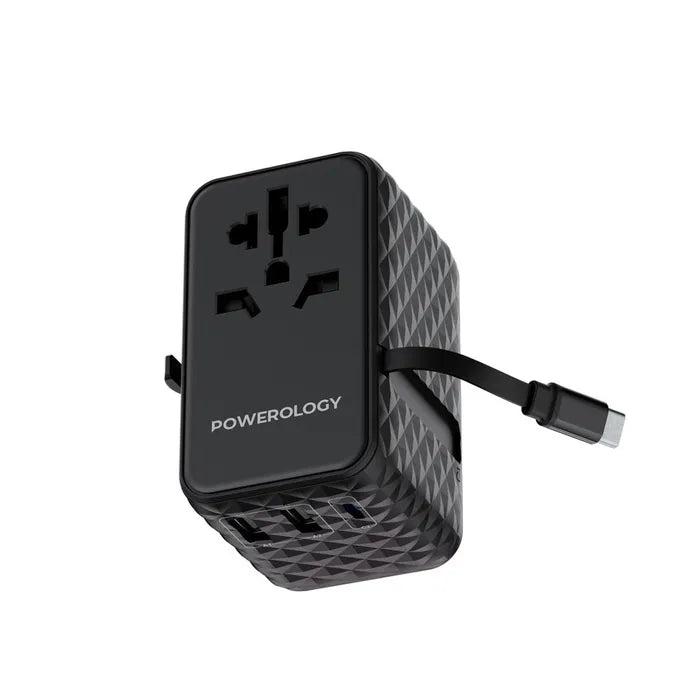 Powerology Universal Adapter  PD 20W and 2X USB A 15W