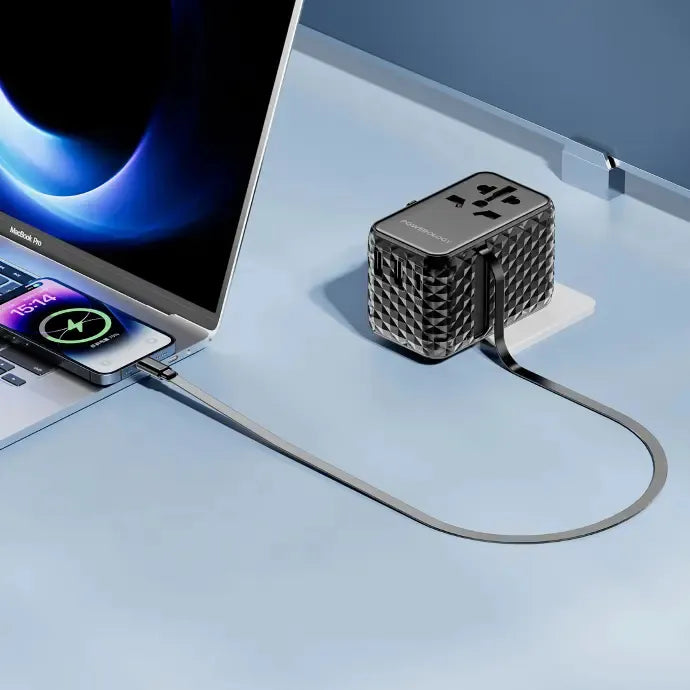 Powerology Universal Adapter  PD 20W and 2X USB A 15W