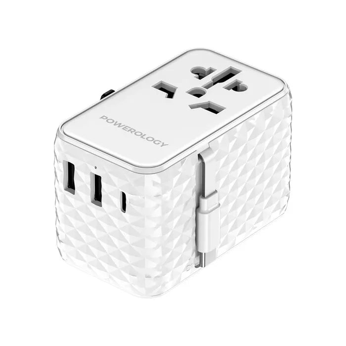 Powerology Universal Adapter  PD 20W and 2X USB A 15W