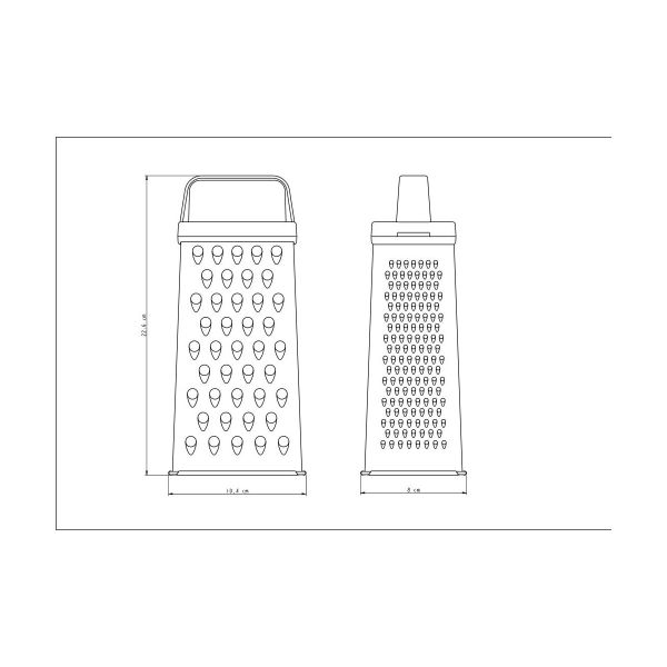 Tramontina Utilita 4-Sided Grater 22.6cm – White