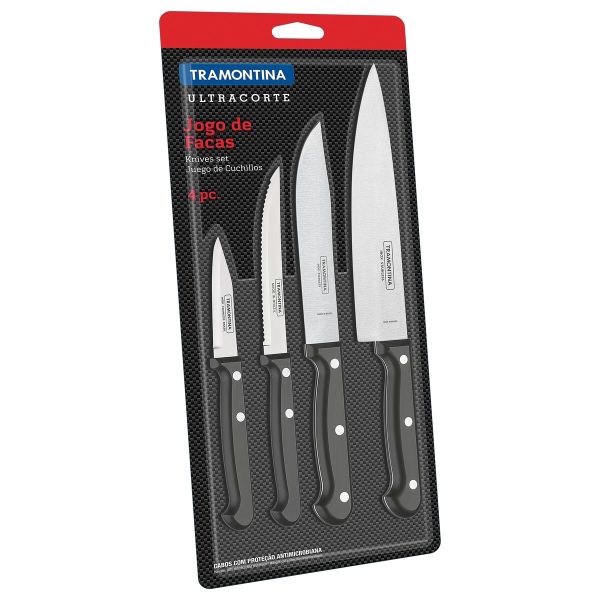 Tramontina Ultracorte 4-Piece Knife Set – Durable & Modern