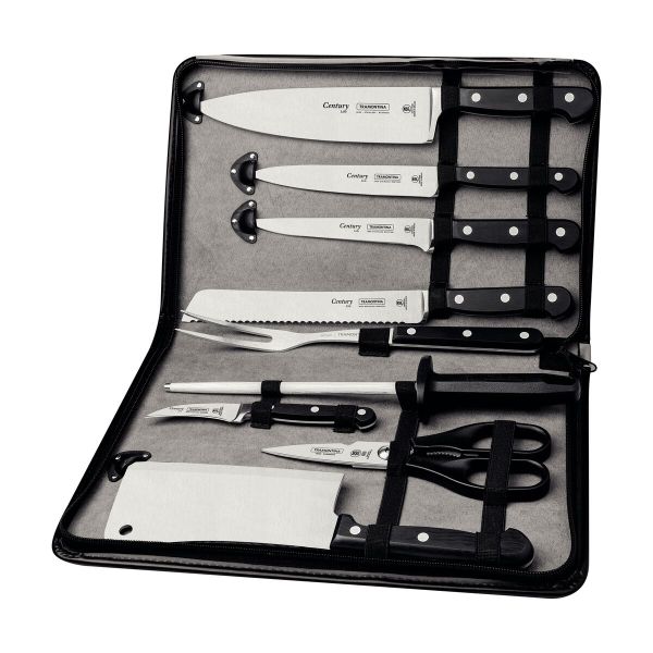 Tramontina Century 10-Piece Chef Knife Set – Black