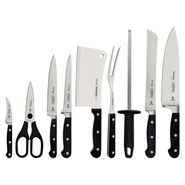 Tramontina Century 10-Piece Chef Knife Set – Black